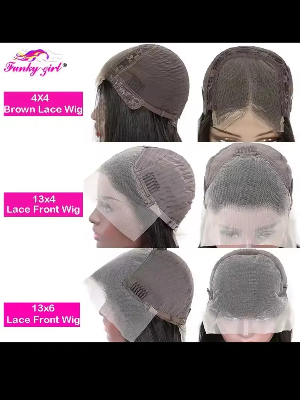 Funky Girl HD Lace Front Curly Human Hair Wig - Natural Black